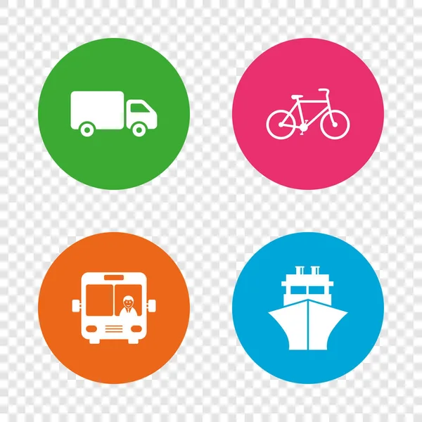 Signo de transporte iconos — Vector de stock