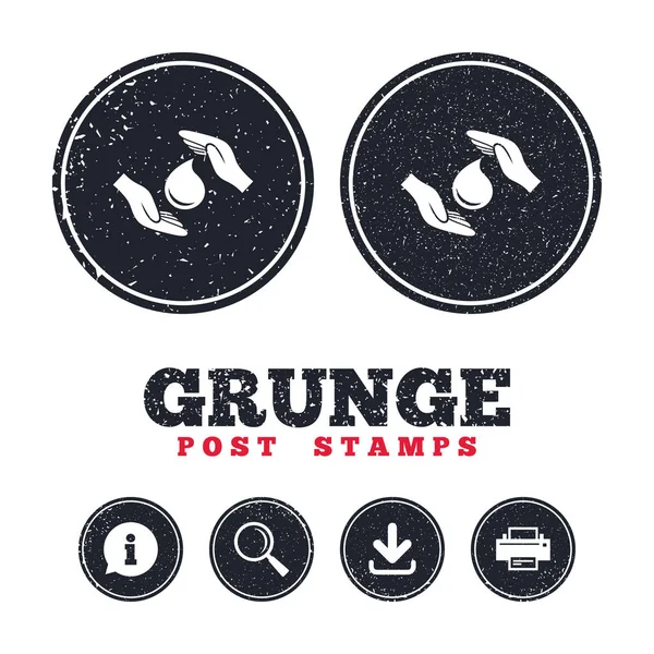 Grunge timbres poste — Image vectorielle