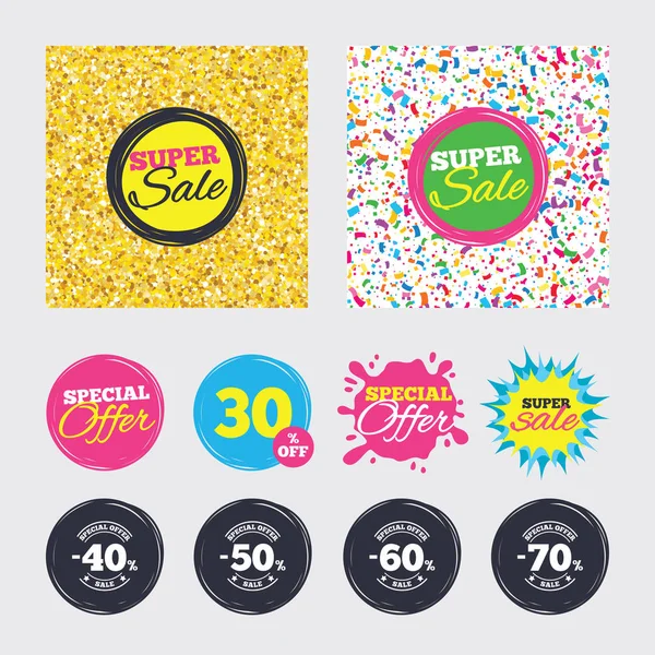 Venta banners de compras — Vector de stock