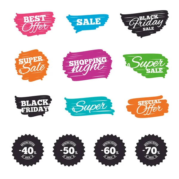 Sale shopping banners — Stock Vector