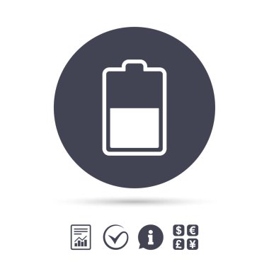 Pil yarım düzey işareti simgesi