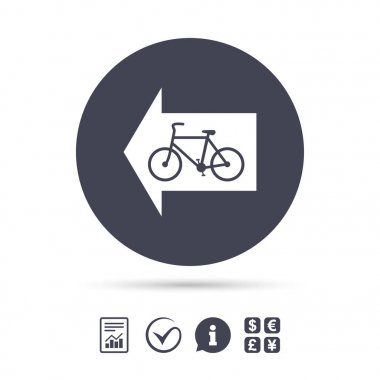 Bisiklet yol iz işareti simgesi.