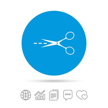 Makasla kesme satırı simgesi