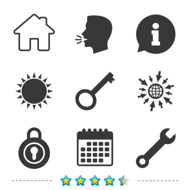 Ev anahtar Icons set