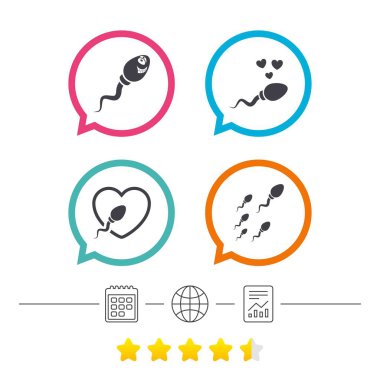 Sperm simgeler. Döllenme veya döllenme işaretleri.