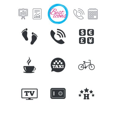 Otel, Oda Servisi simgeler. 