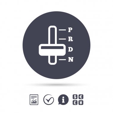 otomatik şanzıman işareti simgesi. Otomatik kontrol.