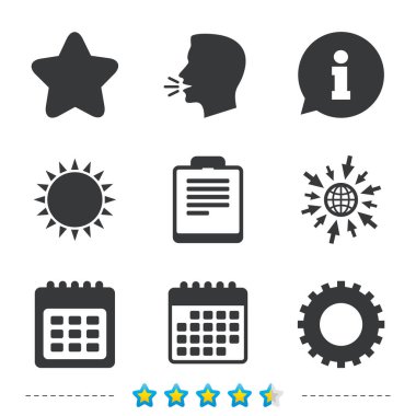 Takvim ve yıldız işaretleri