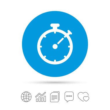 Zamanlayıcı işareti simgesi. Kronometre simgesi.