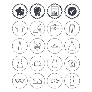 Giysi ve aksesuarları simgeler