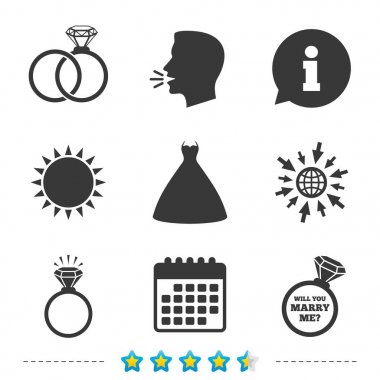 Düğün günü simgeler. 