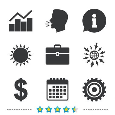 iş işaretler. grafik grafik ve durum simgeleri.