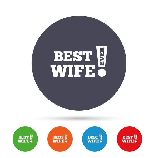 Best wife sign icon — Stock Vector