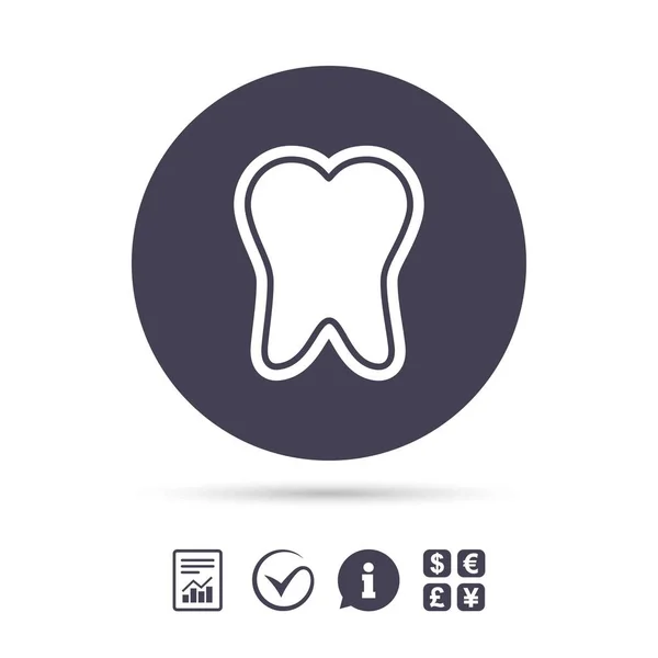 Icono de signo de protección de esmalte dental. Símbolo de cuidado dental . — Vector de stock