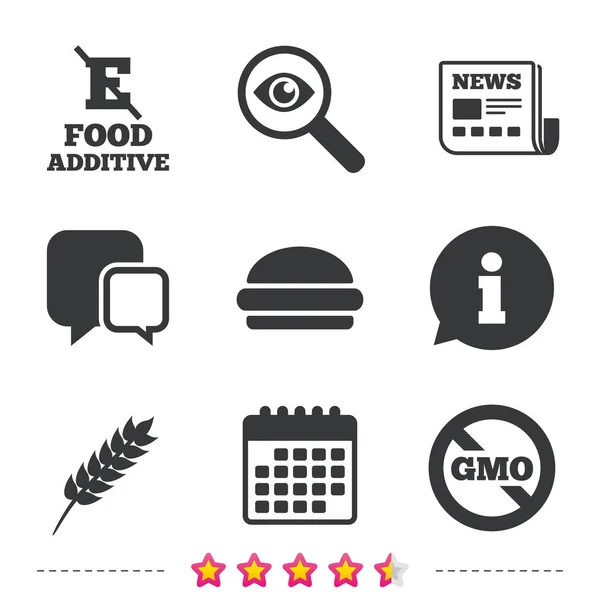 Conjunto de iconos de aditivos alimentarios — Vector de stock