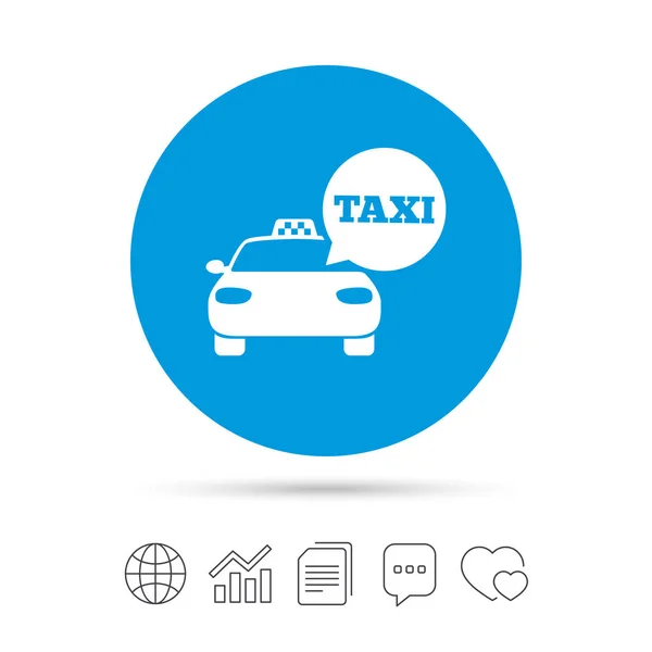 Samochód taxi znak ikona. Transport publiczny symbol. — Wektor stockowy
