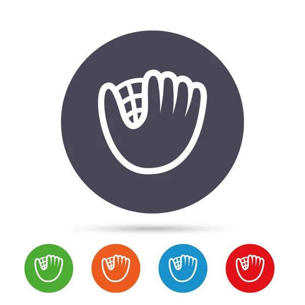 Baseball rukavice znamení ikona — Stockový vektor
