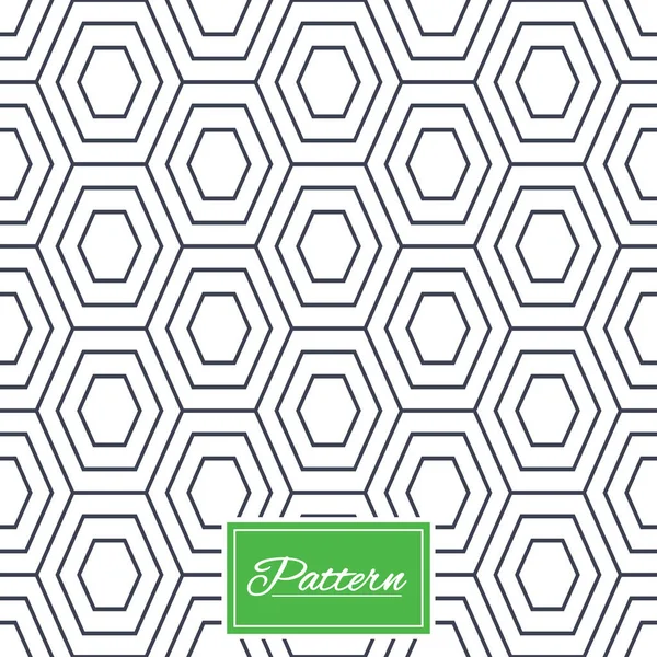 Grille dénudée hexagonale motif sans couture — Image vectorielle