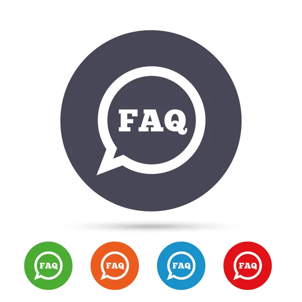 FAQ icono de información — Archivo Imágenes Vectoriales