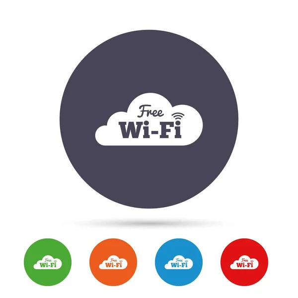 Ücretsiz Wi-Fi işareti. WiFi sembolü. — Stok Vektör
