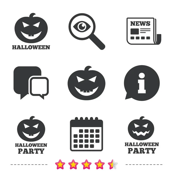 Halloween party ikony — Wektor stockowy