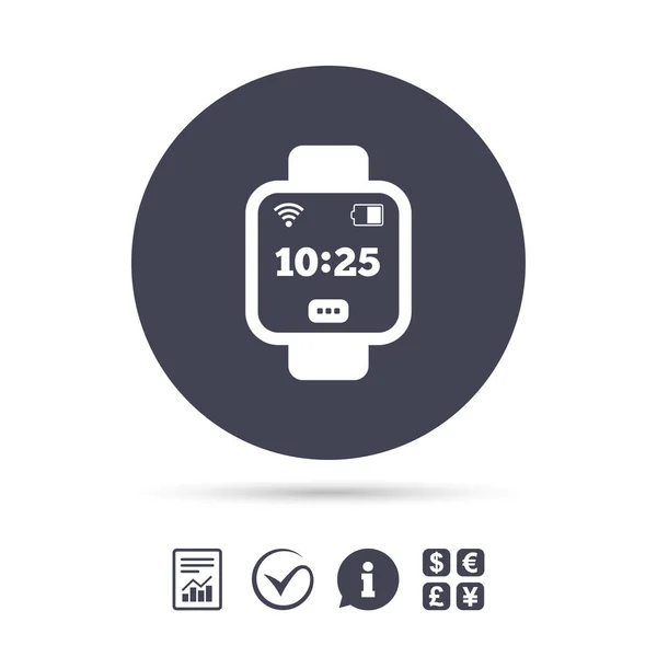 Smart watch sign icon. — Stock Vector
