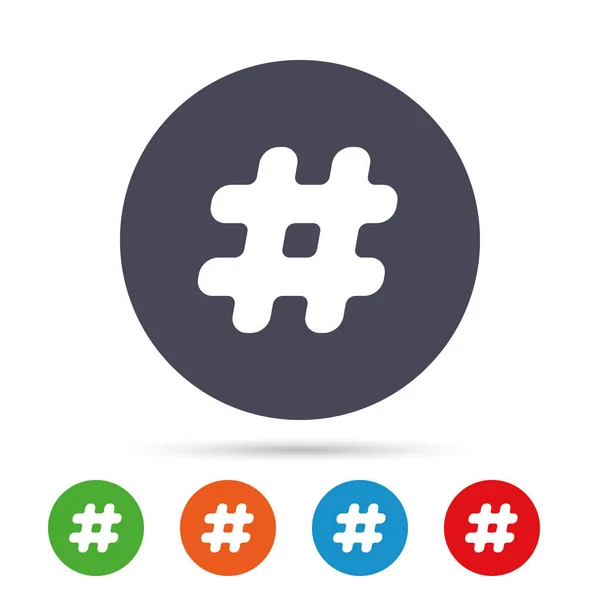 Hashtag segno icona — Vettoriale Stock