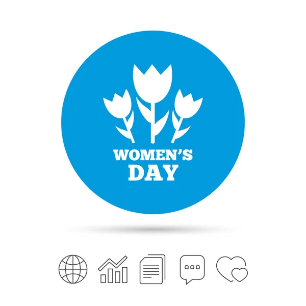 8 March Women's Day icon — Stock Vector