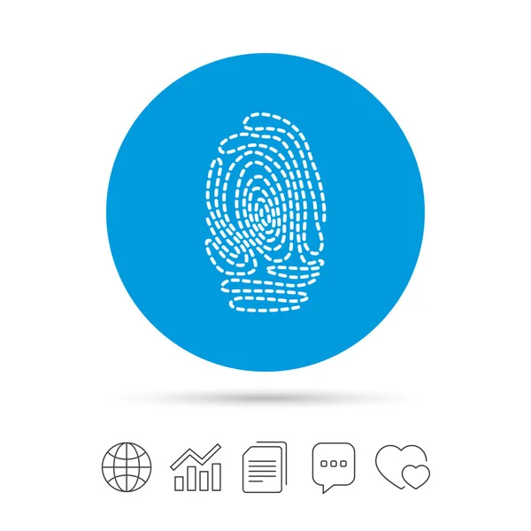 Fingerprint tecken ikonen — Stock vektor