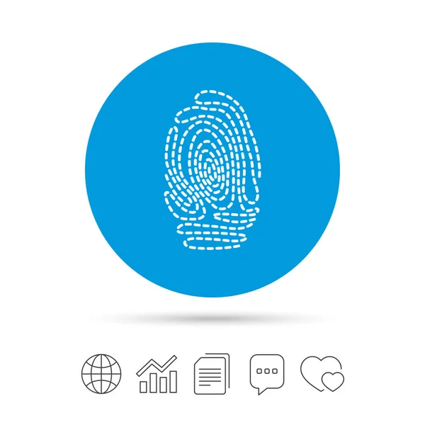 Fingerprint sign icon — Stock Vector