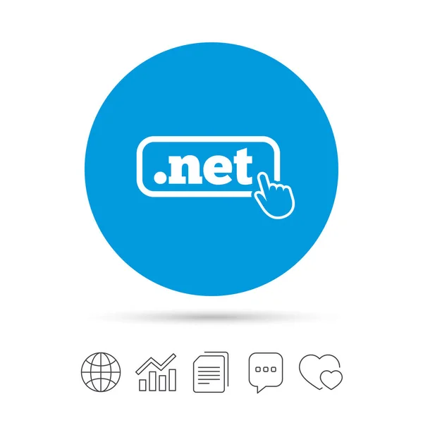 Icono de signo NET de dominio — Vector de stock