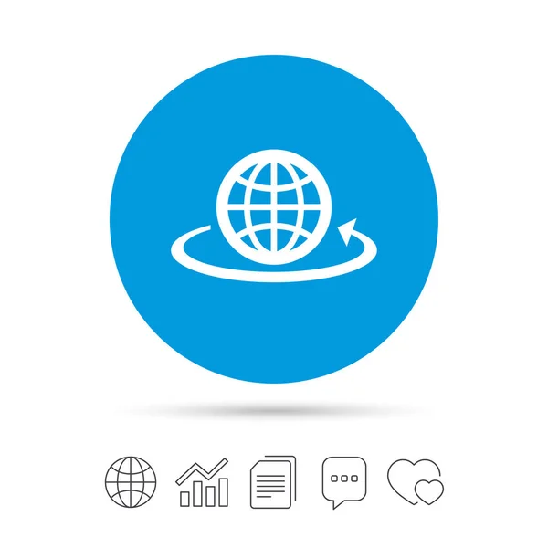 Globo signo icono — Vector de stock