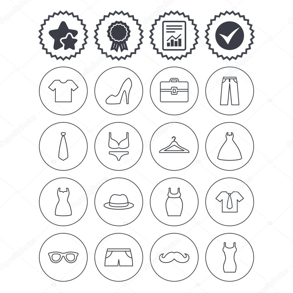 Clothes and accessories icons