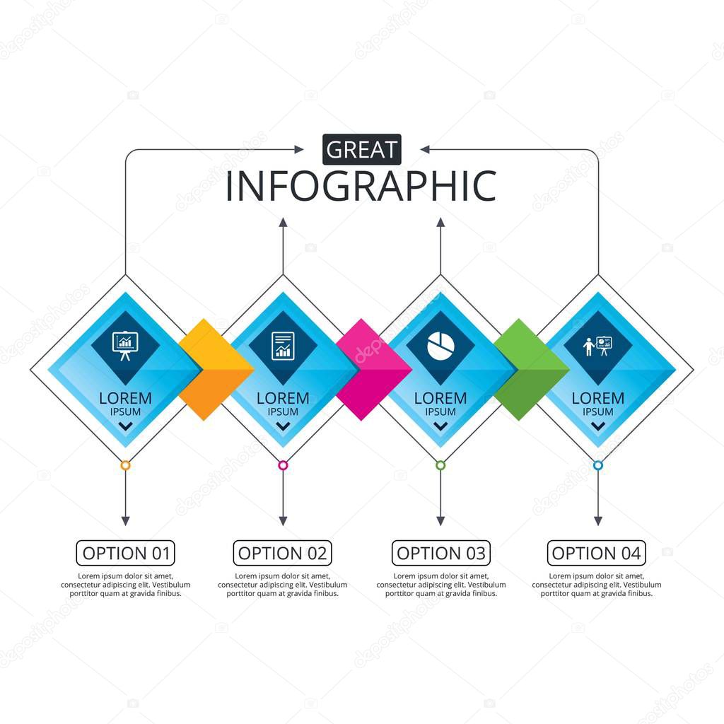 Infographic flowchart template