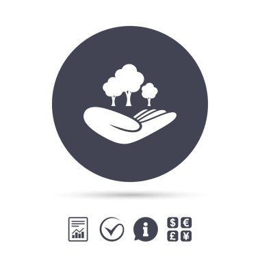 Ağaç sembolü el tutar.