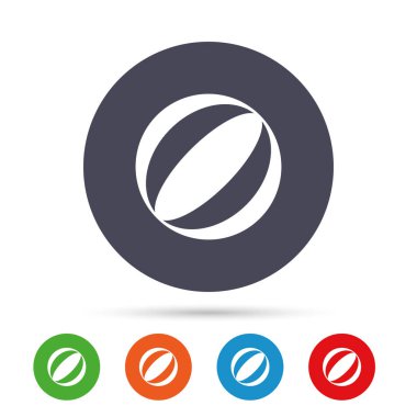 Plaj topu işareti simgesi