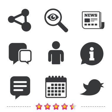 İnsan kişi ve paylaşım simgeleri