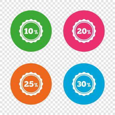 Satış indirim simgeler. Özel Fırsat fiyatı işaretleri.