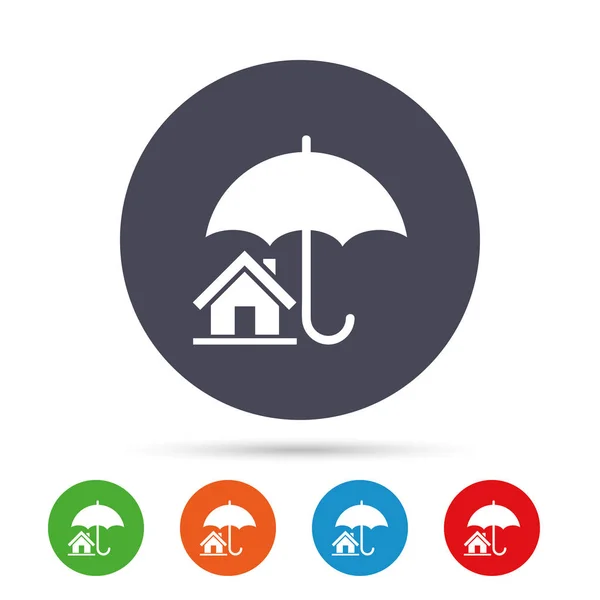 Home insurance sign icon