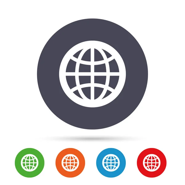 Globe icône signe — Image vectorielle