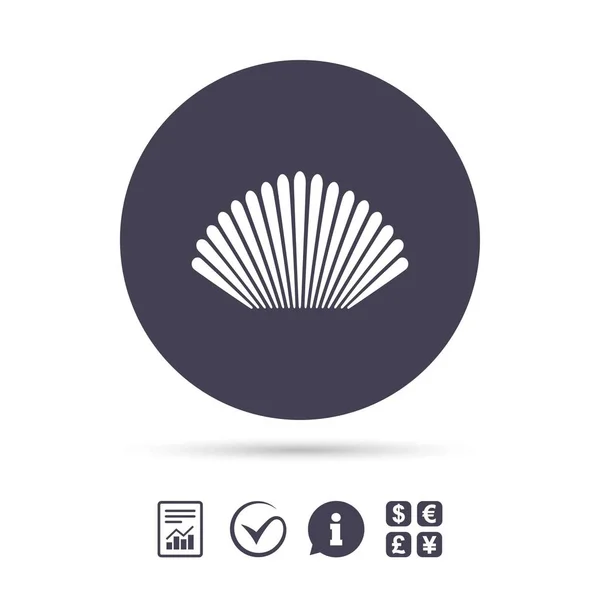 Icône plate Seashell — Image vectorielle