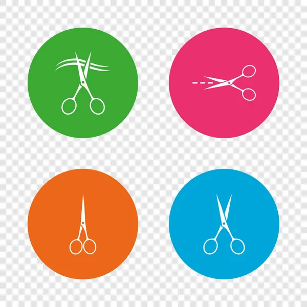 Иконки ножниц. Парикмахерская или символ парикмахерской . — стоковый вектор