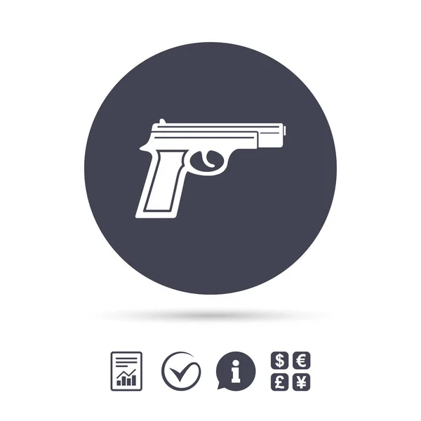 Gun sign icon. — Stock Vector