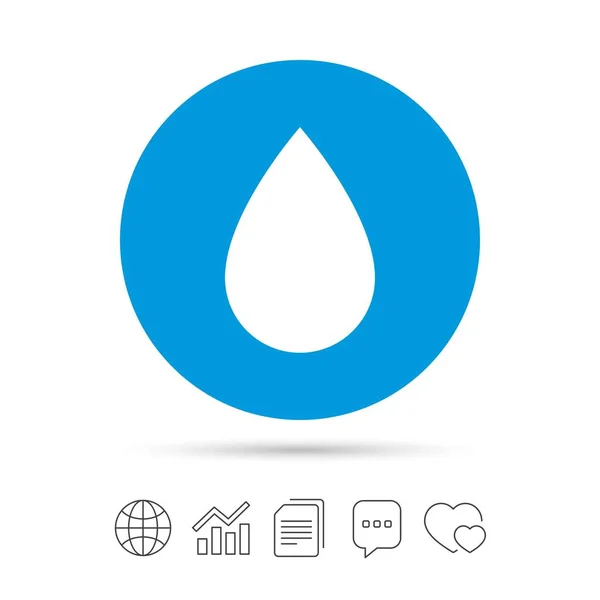 Water drop sign icon.