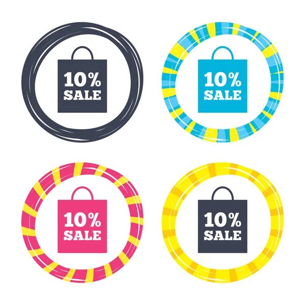 Sale bag tag icon — Stock Vector