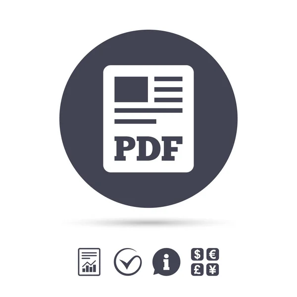 Archivo PDF icono del documento — Archivo Imágenes Vectoriales