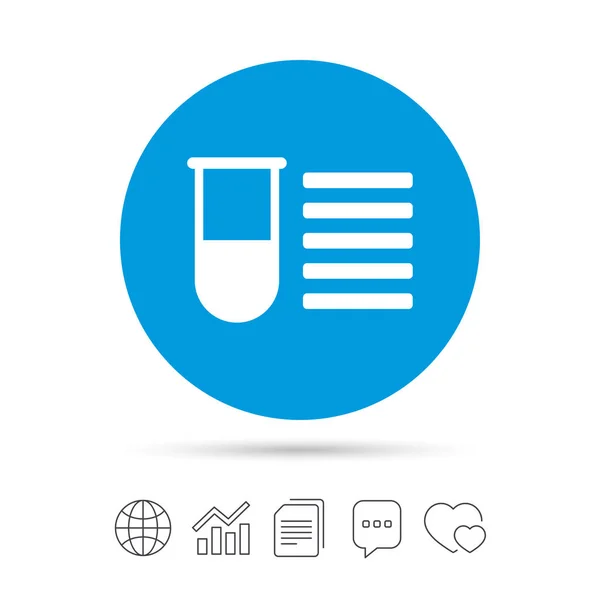 Medische reageerbuis pictogram — Stockvector