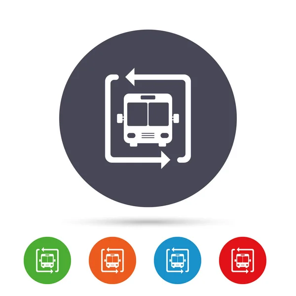 Ícone do vaivém. Símbolo da paragem dos transportes públicos . —  Vetores de Stock