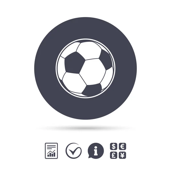 Icona segno palla da calcio — Vettoriale Stock