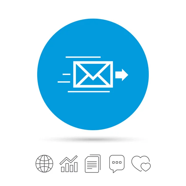 Icône mail. Symbole d'enveloppe — Image vectorielle